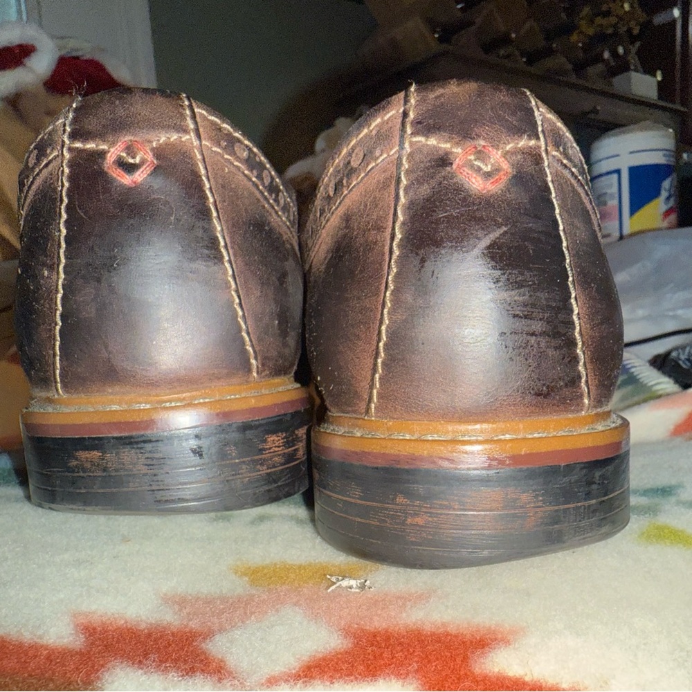 Bostonian Men's Dark Brown Leather Oxfords - Picture 2 of 5